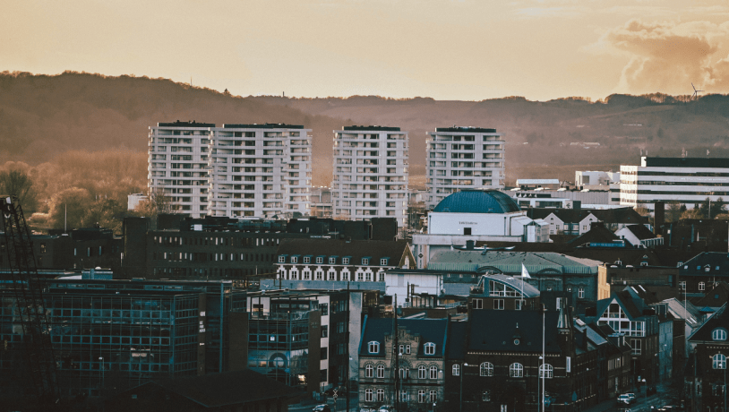 Udsigt over Vejle by