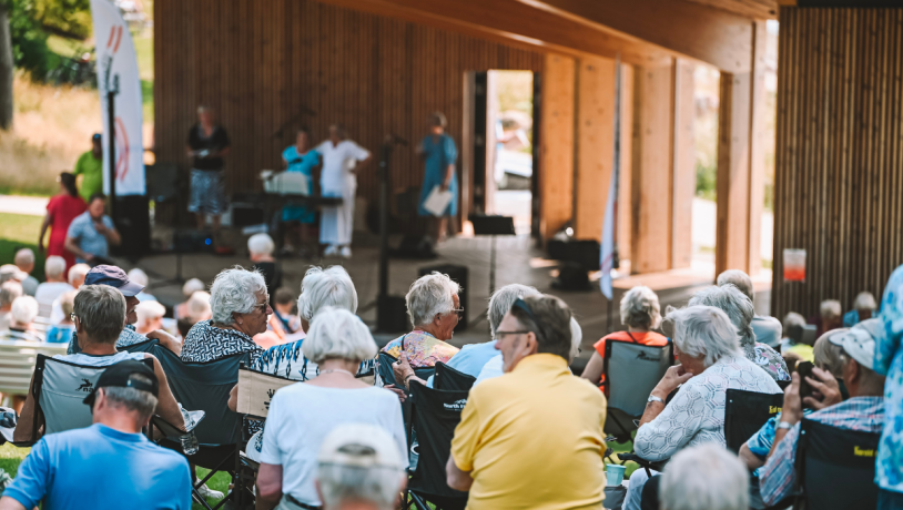 Sommerkoncert i Skyttehushaven ved Vejle Fjord