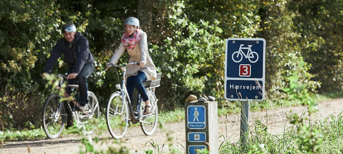 Par på cykel på Hærvejen