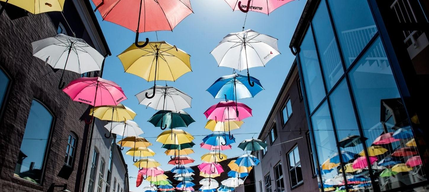 Paraplyerne i Vejle Midtpunkt