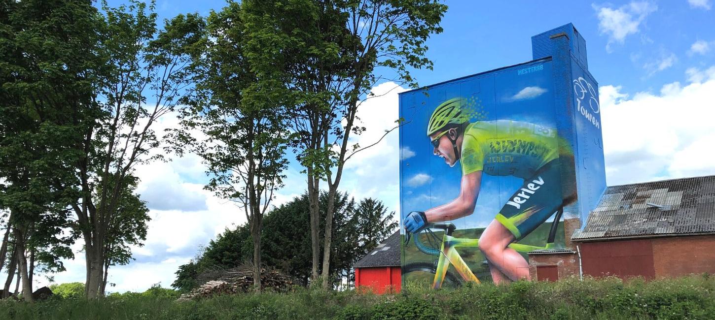 Tour de France-silo i Jerlev med street art